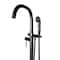 Castello Usa Neptune Freestanding Matte Black Gooseneck Tub Filler Faucet with Breeze Handle CB-F04-MB-J0806 - alternate 2